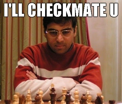 viswanathan anand playing a casual game